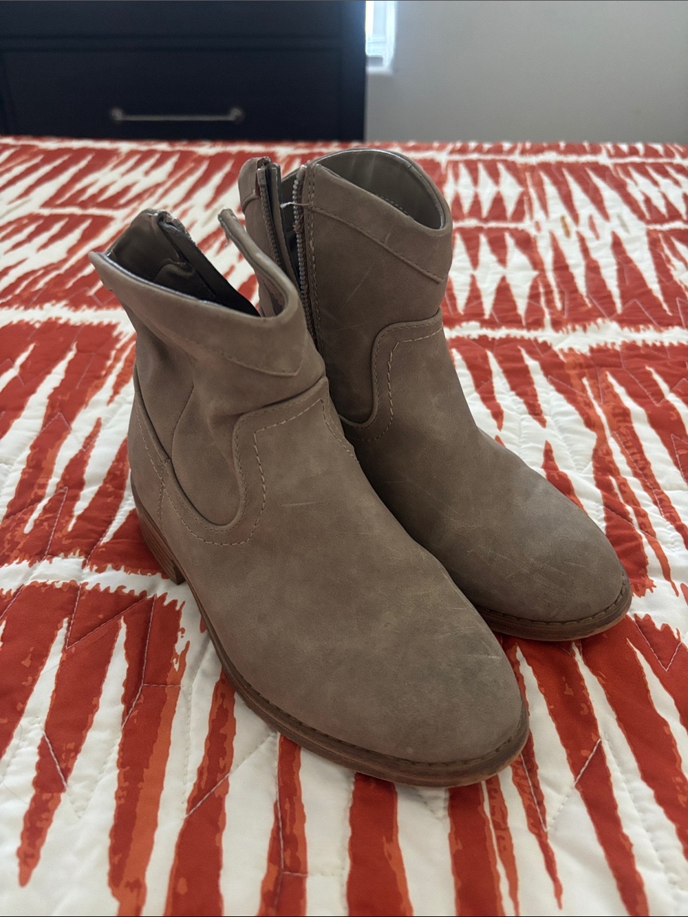 Kids Taupe Suede Chukka Boots - Side Zip Ankle Style